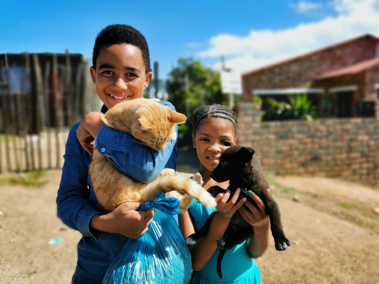Township Kids with pets